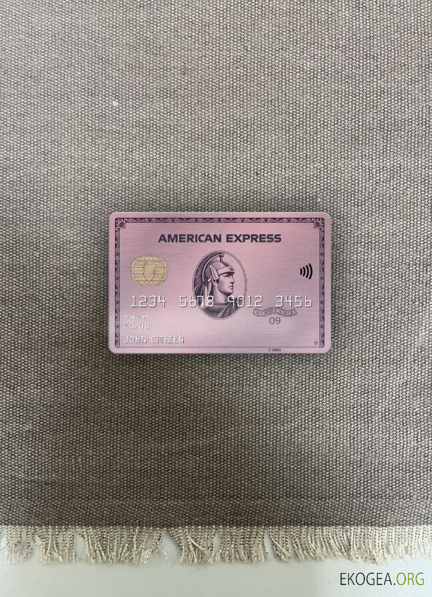 USA ADP Earnings Bank AMEX carte en or rose photolook recto